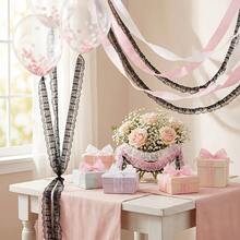 Ruffled Lace Ribbon, 1.6inch Wide, In Pink, White, And Black, Suitable Party Decorations And Decorative Fabric Trim Handicrafts AE7P - 4cm Lotus Leaf Lace - View 10