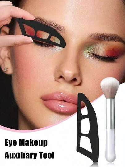 6/3/2/1pcs Eye Shadow Stamp Template, Eye Shadow Applicator, Eye Makeup Brushes, Eye Makeup Tools, Beauty Tools, Beginner Eyeshadow Assistant, Suitable For Beginners