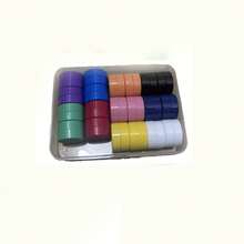 Bộ 36 nam châm tròn dán tủ lạnh, màu xanh dương + đỏ, nam châm bảng trắng mạnh mẽ dùng cho văn phòng, bảng ghim, bảng thông báo, bảng kế hoạch, trường học, bưu thiếp, kèm hộp sắt Ø 20 mm, dày 8 mm. - Nhiều màu - Xem 16