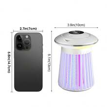 2026 Upgraded Electric Mosquito Killer Lamp, 4200V Electrocution Mosquito Trap Suitable For Indoor & Outdoor, Rechargeable LED Night Light - Applicable For Home, Camping, Backyard, Balcony - Multicolor - View 3