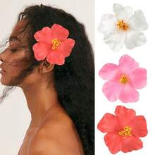 3个夏威夷花朵发夹，泡沫发夹，热带海滩婚礼女士发饰，发爪，发夹，发卡，发卡 - 3pcs多色 - 查看 2