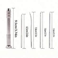 Leather Sewing Needles Kit, Set Contains Silver Leather Sewing Awl, 4 Piece Needle Suitable For Leather Canvas Tent - Multicolor - View 8