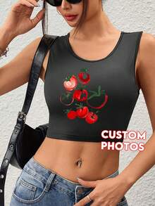 Áo tank top thể thao nữ có thể tùy chỉnh, thêm ảnh của riêng bạn, chọn những bức ảnh yêu thích và thiết kế chiếc áo vest in hình cá nhân độc đáo của riêng bạn. Hoàn hảo cho quà tặng kỷ niệm, quà tặng Ngày Valentine, lễ hội, Lễ Phục Sinh, World Cup, mùa tựu trường và nhiều dịp khác. Thể thao - màu đen - Xem 4
