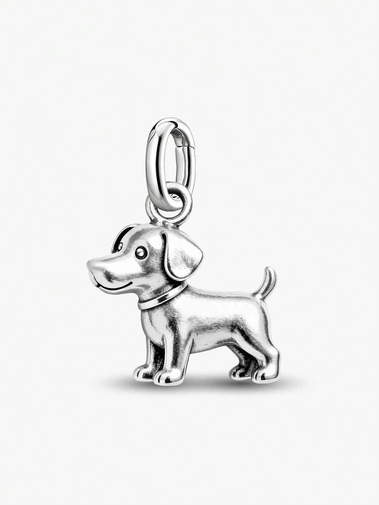 Mặt dây chuyền hình chú cún con kiểu cổ điển tối giản và độc đáo bằng bạc sterling 925, trang sức tinh tế phù hợp cho cả nam và nữ. - Kiểu 9 - Xem 6