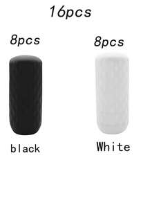 16个旅行收纳盒防漏盖，12/10/8/4/1个硅胶防漏瓶套装，适用于大多数瓶子尺寸，弹性套口，男女通用，多色可选，适合旅行收纳、旅行必备、学习用品、假日露营、迷你香水（男女通用）、海滩香氛、圣诞礼物、万圣节礼物 - 彩色 - 查看 35