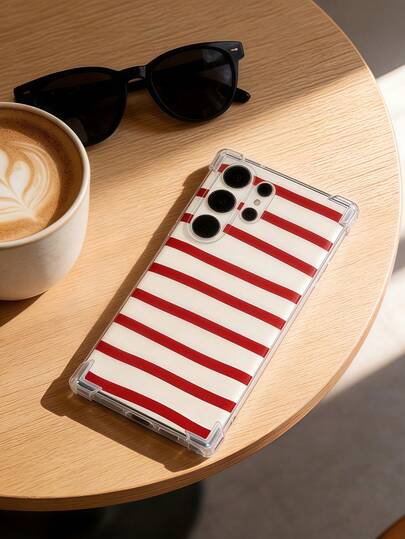 Creative Coffee Color Striped Transparent Anti-Drop High Screen Design Phone Case For 9 Pro XL/ Smart 8/ Hot 40i/Spark 20/Spark 20C/Spark Go 2024/ Moto G84/Honor X9b/ Ace 3V/Galaxy S26 S25 S24Ultra S24Plus S24FE S23 S22 S21 S20 A73 A72 A70 A55 A54 A53 A52 A50 A30 A42 A35 A34 A33 A25 A24 A20 A30 A15 A56 A57 A16 A17 A07