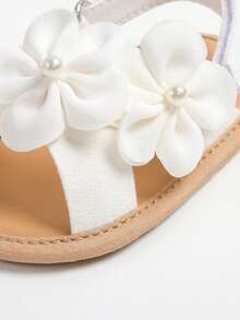 0-18个月婴儿白色凉鞋，男女宝宝夏季凉鞋，高品质中性幼儿户外沙滩鞋 - 白色 - 查看 9