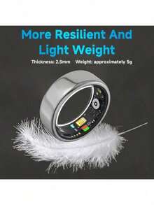 2026 Upgraded Waterproof Smart Ring, Wireless Connection, Multiple Sports Modes, Lightweight As A Feather, Sleep Mode, Pedometer, Comfortable Design, Ideal Gift For Friends - View 5