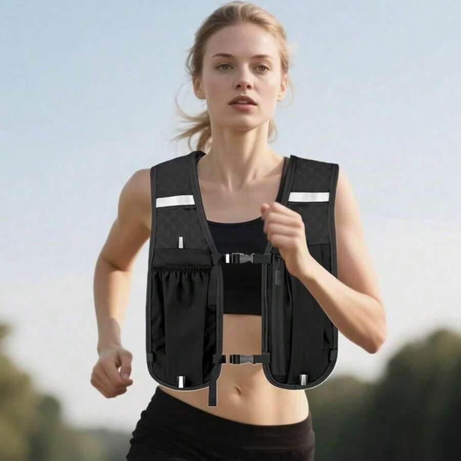 1pc Backpack Cycling Running Casual Small Backpack, Breathable Waterproof Running Vest Water Bottle Phone Backpack - Multicolor - View 1