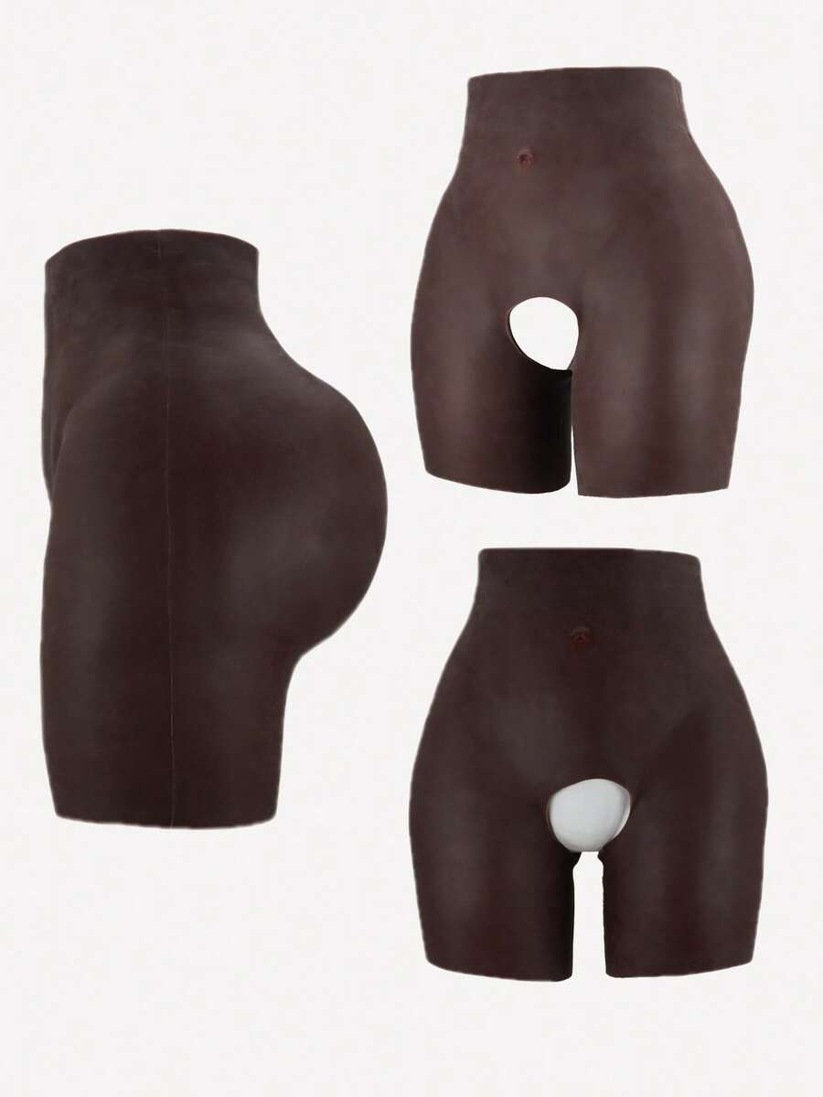 Silicone Butt Lift Shapewear Underwear, Unisex Adjustable Thickened Design, Peach Butt - Chocolate Brown - View 1
