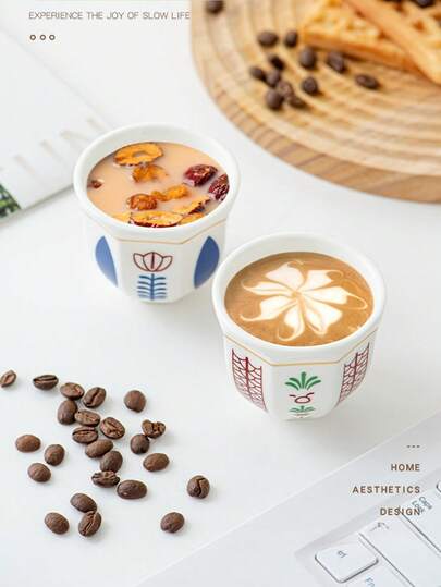 1pc Coffee Cup, Espresso Cup, Mug, Teacup – For Afternoon Tea, Living Room, Home Party, Bedroom, Holiday Gift, Gift For Saudi National Day