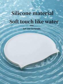 Mũ bơi silicon màu trơn, mũ bơi unisex dành cho người lớn, chống thấm nước, chống trượt, giữ cho tóc khô ráo, độ đàn hồi cao, thích hợp cho bơi trong nhà, ngoài trời, hồ bơi và bãi biển, các môn thể thao dưới nước, phụ kiện bãi biển, phao bơi. - Nhiều màu - Xem 7