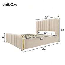 Bed Bases & Foundations - Beige + Linen + 160cm*200cm-3 - View 4