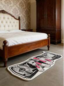 1pc, New Annual Dollar 3D Creative Funny! New Dollar Bill Floor Mat, Gift Decoration, Creative Living Room Carpet Bedroom Bedside Rug Entryway Door Mat, Multiple Patterns New Arrival, Decorative Carpet, Bedroom Decor, Small Rug - Multicolor - View 6