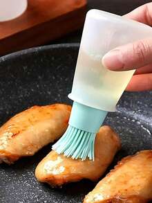 1支/3支装硅胶油刷带瓶，适用于空气炸锅、煎饼、烘焙、烧烤，控油刷带刷瓶，耐热 - 多色 - 查看 11