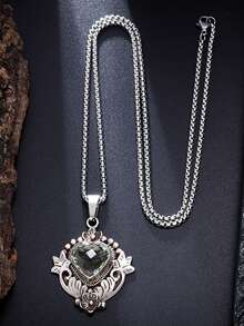 1 chiếc vòng cổ hình trái tim và hoa phong cách Bohemian, đính đá Cubic Zirconia, với chủ đề trái tim và hoa. Thích hợp cho các lễ hội, tiệc tùng và làm quà tặng. - Nhiều màu - Xem 7