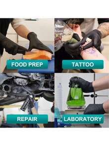 100pcs Vinyl Synthetic Gloves - Latex-Free, Kitchen Inspection Gloves, Thickened Non-Slip Fit Design, Suitable For Cooking And Baking, Food Processing, Household Cleaning - Multiple Styles - View 2