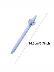 6pcs/Set Random Cartoon Tulip Ballpoint Pens, Built-In Black Ink, Soft Touch, Smooth Writing, Suitable For Diary, School And Office Supplies - Multicolor - View 2