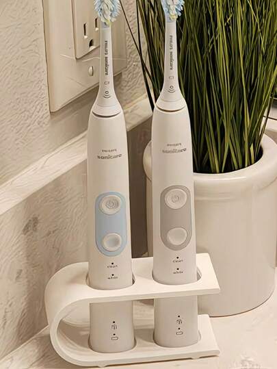 Suporte para escova de dentes elétrica impresso em 3D - Organizador criativo de mesa para banheiro, multifuncional para escova de dentes e lâmina de barbear, minimalista e ideal para casa e dormitórios.