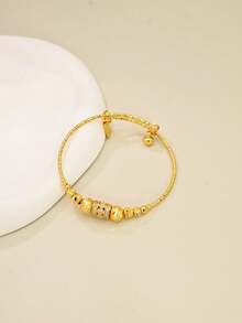 1 pieza Elegante brazalete de color dorado minimalista y ajustable, adecuado para el uso diario, accesorio de moda para mujeres - K - Ver 26
