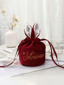 Bolsas de regalo personalizables para Pascua, bolsas de almacenamiento con cordón personalizado, se pueden imprimir con nombres, bolsas de regalo de Pascua personalizadas, ligeras y plegables, elegantes y multifuncionales, bolsa de Pascua DIY, bolsa de regalo para fiestas - Multicolor - Ver 6