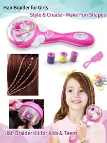 Bộ dụng cụ tạo kiểu tóc 2 trong 1 cầu vồng cho bé gái, bao gồm dây buộc tóc và dụng cụ tết tóc tự động. Bộ tự làm 2 trong 1 này bao gồm nhiều dây buộc tóc nhiều màu sắc và phụ kiện tóc sáng tạo. Bộ sản phẩm bao gồm dây buộc tóc cầu vồng và 8 phụ kiện trang trí tóc nhiều màu sắc. - Nhiều màu - Xem 4