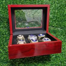 LOS ANGELES BASEBALL GIFT SET 1955 1959 1963 1965 1981 1988 2020 WORLD CHAMPIONSHIP RING, 7 RINGS SET WITH 7-HOLE WOODEN DISPLAY BOX PACKAGING, HOLIDAY GIFT FOR BASEBALL FANS - Gold - View 8
