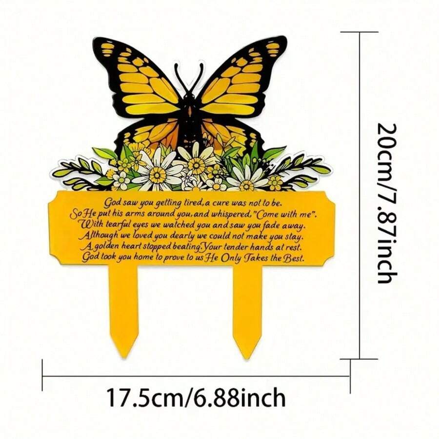 Acrylic Garden Decor Stake, Memorial For Mother's Day, Pet Cat/Dog Grave Marker, Outdoor Decoration
