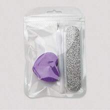 4pcs Nail Art Tools Set, Crystal Dotting Pen, Heart-Shaped Sponge Block, Nail File & Buffer Stick, Manicure Tools - Gradient Pink - View 8