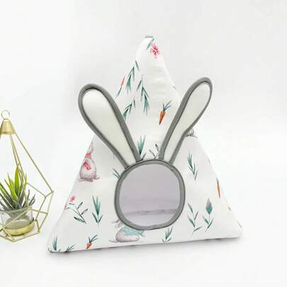 Rabbit Ear Shaped Grass Feeding Bag, Small Pet Hanging Hay Feeder