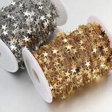 1m Fashionable Stainless Steel Star Chain, Gold Five-Pointed Star Pendant, Cross Chain Suitable For DIY Necklace, Bracelet, Anklet Jewelry Making - Chain - View 4