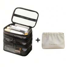 2pcs Multifunctional Large Capacity Women Cosmetic Bag, Makeup Organizer Pouch - Multicolor - View 15