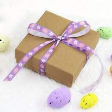 1 Roll 5 Yards Easter Egg Ribbon, Satin Ribbon, Handmade DIY Gift Packaging Material, Hair Accessories - One Size - View 4