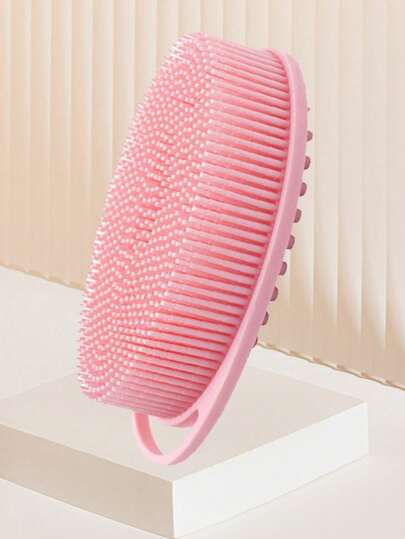 1/2pcs Soft Silicone Exfoliating Bath Brush, Suitable For All Skin Types - Effectively Cleanses Body Dirt, Dead Skin, Calluses And Grease - Produces Rich Lather For Clean And Smooth Skin. Suitable For Shower, Bathing, Personal Cleaning And Care. Portable And Easy To Clean, Can Be Used In Bathroom, Travel, SPA And Dormitory. Body Scrubber/Facial Cleansing Brush. Personal Hygiene Care Product; Beauty Salon Supply; Bathroom Accessory; Shower Tool; Bathroom Shower Accessory; Mother's Day Gift