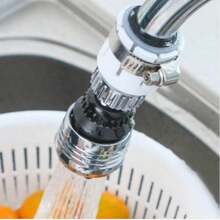 1pc Stainless Steel Kitchen Faucet Sprayer Head, Extendable Rotatable Anti-Splash Water Saving Nozzle Faucet Aerator - Type a - View 8
