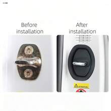 4件套通用汽车门锁保护套，车门减震垫，防刮擦引擎盖罩，防锈防撞保护罩，静音缓冲汽车装饰配件 - 4PCS門鎖減震保護蓋 - 查看 8