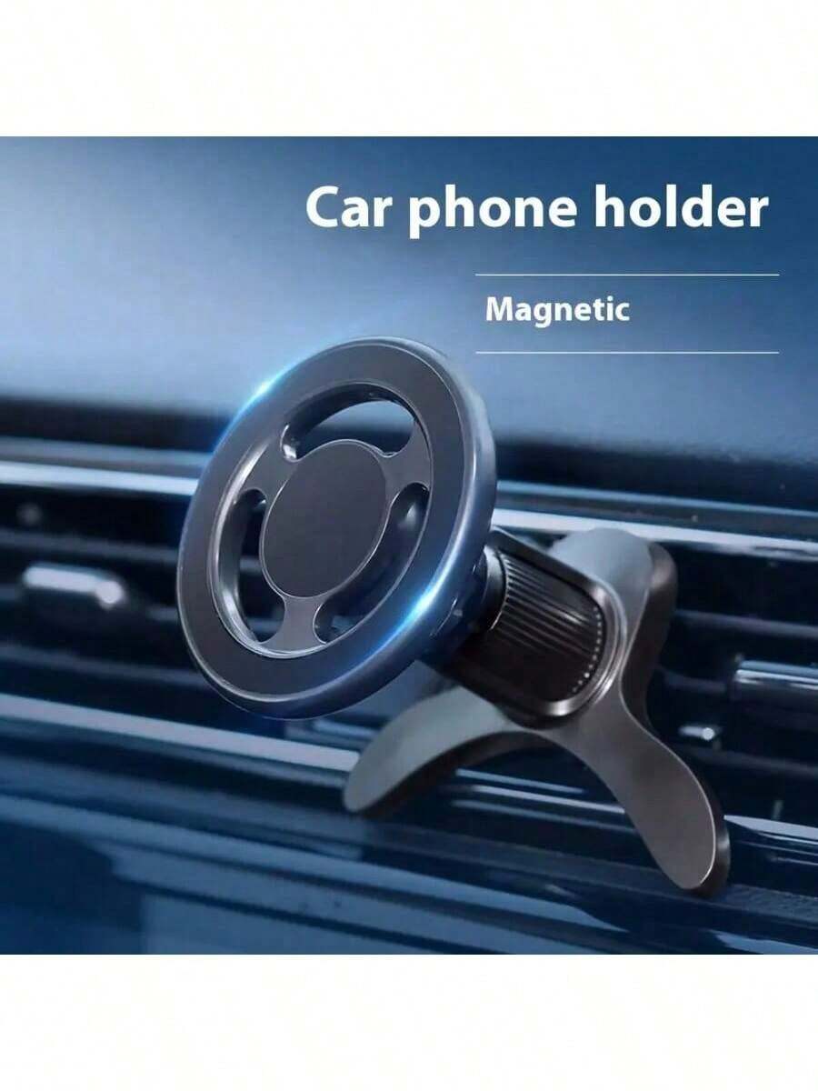 360°旋转磁吸式车载出风口支架 - 塑料材质，兼容、Galaxy、Pixel等智能手机，是理想的车载配件礼品，可作为手持手机支架或车载导航使用。