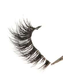 4 Pairs Transparent Messy Stem False Eyelashes - Black - View 4