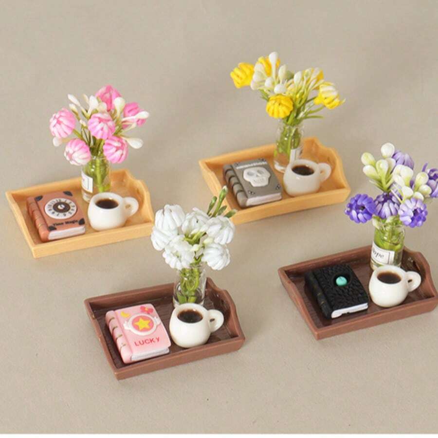 Khay bonsai thu nhỏ trang trí sách, vật trang trí cây cảnh để bàn nhà búp bê, phụ kiện tự làm đồ nội thất sáng tạo, trang trí cảnh quan nhà búp bê, trang trí bàn làm việc hình ô tô, đồ trang trí tự làm nhà búp bê, vật trang trí thu nhỏ, trang trí bàn làm việc, phụ kiện nhà búp bê, trang trí ô tô, đạo cụ chụp ảnh, quà tặng ngày lễ, quà Giáng sinh, quà Halloween - nhiều màu - Xem 1
