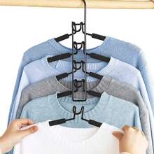 Heavy-Duty Space-Saving Clothes Hanger - Multi-Layer Metal Garment Organizer With Non-Slip Foam Pads, Sturdy Closet Hanger - Multicolor - View 4