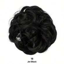 1pc Synthetic Hair Bun Scrunchie, Elastic Wavy Curly Hair Piece For Messy Bun, Hair Accessory For Women And Girls - Multicolor - View 6