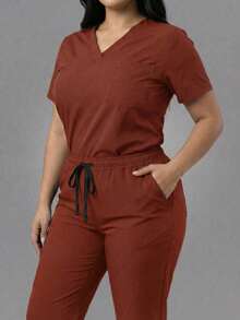 Scrub Sets - Burnt Orange - View 3