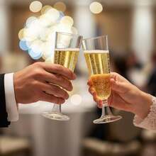 5/10/20/25/30/50/100pcs Transparent Champagne Glasses, 130ml/5oz Reusable Clear Champagne Flutes, Durable Elegant Champagne Cup Shape, Suitable For Weddings, Cocktail Parties, Holidays, Christmas, New Year - View 8