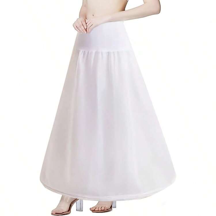 a line underskirt for wedding dress Women's Bridal Gown Underskirt, Floor-Length Bride Petticoat, Dress  Crinoline,Summer,Beach,Wedding