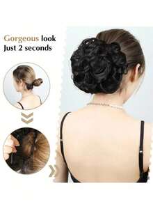 S-Noilite Pince à cheveux synthétique grande taille, accessoires de coiffure pour femmes, rajouts de cheveux, postiche de dessus - Multicolore - Voir 7