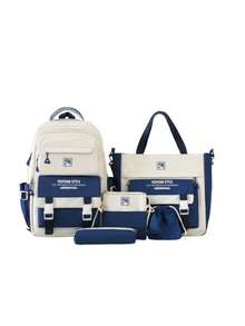 New Arrival 5-Piece Set Large Capacity Backpack, Fashionable Outdoor Travel Bag - Multicolor - View 9