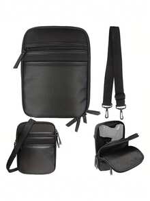 男士战术隐蔽携枪单肩包，内置胸前枪套 - 大容量EDC斜挎肩包，带隐蔽式手枪隔层和安全锁拉链 - 适合日常携带、隐蔽携枪、靶场射击、狩猎、徒步旅行、旅行、通勤、战术训练 - 彩色 - 查看 3