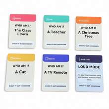 Shout-It-Out Showdown Party Card Game, " Who I Am" Identity Game, 60 Cards (50 Identity + 10 Rule), 2-10 Players, Ages 14+, 10-20 Min, Family Game Night & Holiday Gathering Gift - Black - View 3