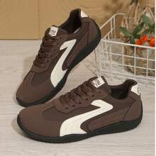 新款加大码 36-41 女式休闲运动轻便透气学生跑步鞋 - 卡其色 - 查看 2