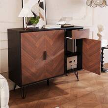 Armadi di Archiviazione - Nero + Legno + MDF + Truciolato - Visualizzare 9